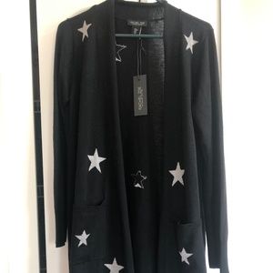 BRAND NEW w/tags Rachel Zoe black cardigan M